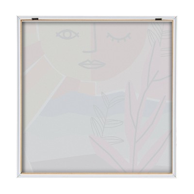 Abstract Colorful Acrylic Print with Natural Frame, 27" x 28.25"