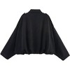 Coolmee Women's Faux Suede Bomber Jacket Lapel Coat Casual Oversized Long Sleeves Trendy Streetwear Outerwear - 2 of 4