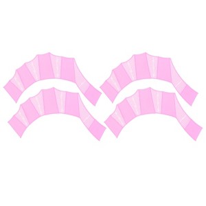 Unique Bargains Silicone Resistance Lightweight Aquatic Webbed Swimming Fins 2 Pairs - 1 of 4