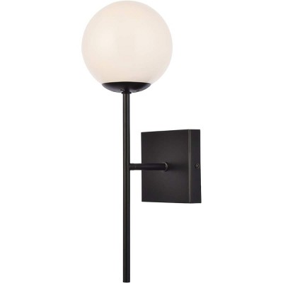 Elegant Neri 17.8" Modern Black and White Glass Wall Sconce