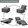 Ainfox Multi-Function Folding Ottoman Couch Bed with Adjustable Backrest Modern Convertible Chair for Living Room Apartment Office - 3 of 4
