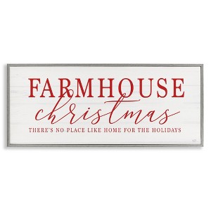 Stupell Industries Farmhouse Christmas No Place Like Home Framed Giclee Art - 1 of 4