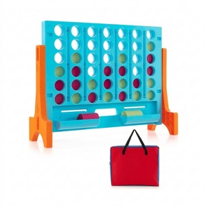 Jumbo 4 in a Row Lawn Game Set for Kids and Adults with 42 Coins