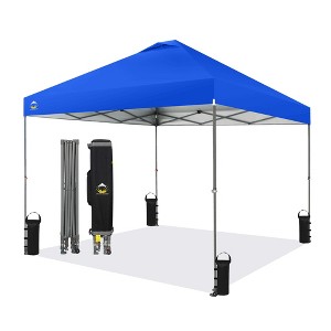 10x10 Recreational Centerlok Canopy – Infinite Leg, Sto ‘N Go, Silver Coated 150D – TS100A Blue - 1 of 4