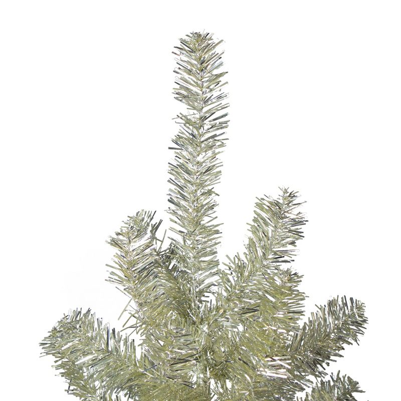 Northlight 9' Unlit Artificial Christmas Tree Metallic Sheer Champagne Tinsel, 5 of 8
