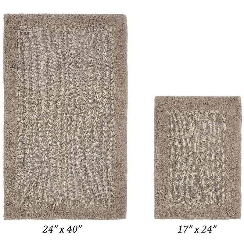 Edge Collection 100% Cotton Tufted Reversible 2 Piece Bath Rug Set - Better Trends, 4 of 7