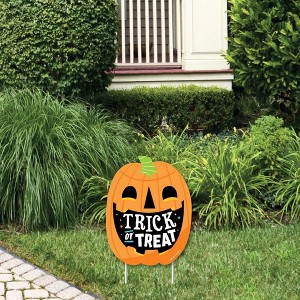 Big Dot of Happiness Jack-O'-Lantern Halloween - Outdoor Lawn Sign - Kids Halloween Party Yard Sign - 1 Piece - 1 of 4