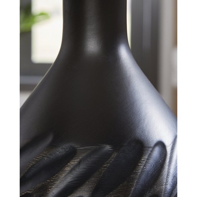 Garinton Black Ceramic Table Lamp with Beige Shade