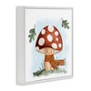 Stupell Industries Happy Mushroom in Scarf Black Framed Giclee Art - 3 of 4
