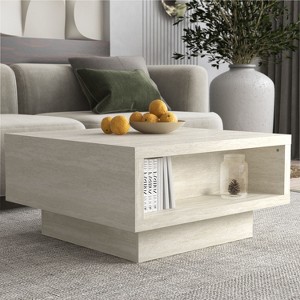 Galano Pedestal Coffee Table with Hidden Lift-Top Storage 31.5" W x 31.5" D x 16.0" H - 1 of 4