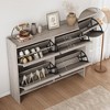 Shoe Cabinet with 2/3/4 Flip Drawers, Wooden Shoe Organizer Cabinet with Adjustable Shelf, Shoe Storage for Entryway, Hidden Shoe Cabinet for Hallway - 4 of 4
