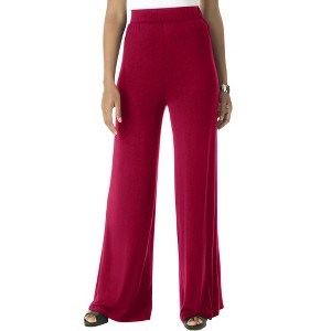 Jessica London Women's Plus Size Everyday Stretch Knit Wide Leg Pant - 1 of 4