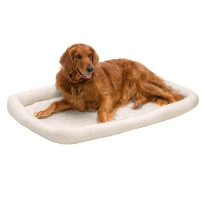 Furhaven Faux Fleece & Chenille Soft Woven Memory Foam Sofa Dog Bed - Jumbo  Plus, Cream : Target