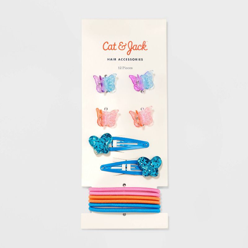 Girls&#39; 12pk Butterfly Themed Hair Accessory Set - Cat &#38; Jack&#8482;, 3 of 5