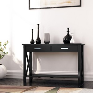 NicBex Crisscross Design Narrow Console Table with Storage,Entryway Table with 2 Drawers & Bottom Shelf,Foyer Table for Hallway,Living Room - 1 of 4
