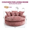 AENKYO 81.1" Cloud Couch Sleeper Indoor Lazy Sofa, Oversized Round Deep Seat Chaise Lounge Chair with 14 Pillows for Living Room - 3 of 4