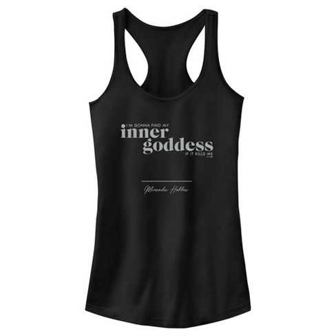 Junior's Women Sex And The City Miranda Find Inner Goddess Racerback Tank  Top - Black - 2x Large : Target