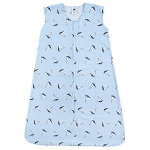 Hudson Baby Infant Boys Cotton Sleeveless Wearable Sleeping Bag, Sack, Blanket, Sailboats - 1 of 1
