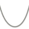 Black Bow Jewelry 3.5mm Dark Gray Titanium Classic Polished Curb Chain Necklace - 2 of 4