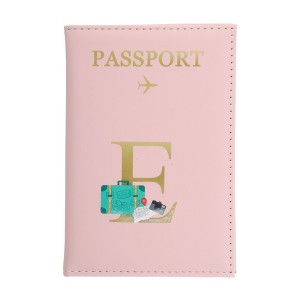 Unique Bargains Durable Letter Pattern Passport Holder 1 Pc - 1 of 4