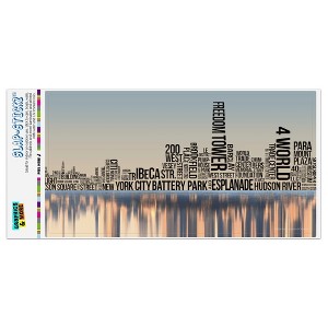 New York City Ny Word Skyline Automotive Bumper Sticker - 1 of 4
