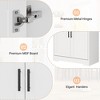 70" Black Tall Kitchen Pantry Cabinet with 4 Doors and Adjustable Shelves, Freestanding Storage Cabinet for Bathroom, Dining Room, Living Room - 4 of 4