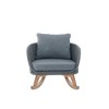 Lyngins Rattan Nursery Rocking Chairs,Upholstered Glider Rocking Chairs with Wood Frame,Polyester Accent Chairs for Bedroom,Living Room - 4 of 4