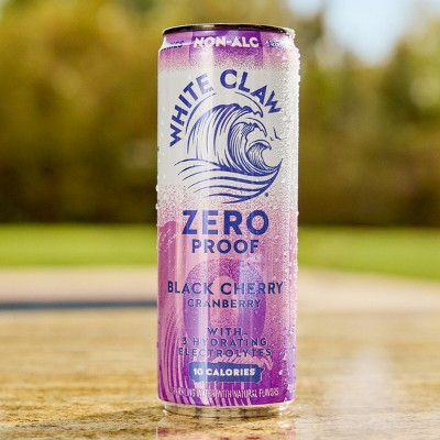 White Claw Zero Proof Black Cherry Cranberry Non-Alcoholic Seltzer - 6pk/12 fl oz Cans