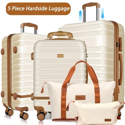 Musment Luggage Sets 5 Piece Suitcases with Wheels, Suitcase Set ABS Hard Case Luggage with TSA Lock Spinner Wheels Durable Travel Luggage