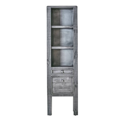 70" Lenox Side Pier Bookshelf Industrial Gray - Picket House Furnishings