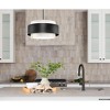 Urban Ambiance Luxury Modern Indoor Pendant,  9''H x 16"W x 16''D,  Matte Black Finish, UHP4858 - 2 of 4