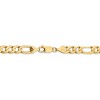 Black Bow Jewelry Men's 6.75mm, 14k Yellow Gold, Concave Figaro Chain Necklace - 3 of 4
