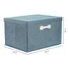 REGALWOVEN Collapsible Fabric Storage Bin with Lid and Handle for Shelves Closet 2 Pcs - 4 of 4