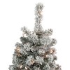 Northlight 4.5' Pre-Lit Flocked Madison Pine Artificial Christmas Tree, Clear Lights - 3 of 4