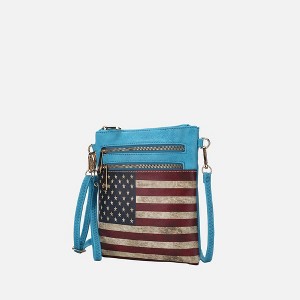 MKF Collection Genesis Printed Flag Vegan Leather Women’s Crossbody Bag by Mia K - 1 of 4