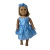 Doll Clothes Superstore Handmade Blue Darling Dress Fits Our Generation American Girl My Life Dolls - 3 of 4
