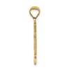 Black Bow Jewelry 14k Yellow Gold & Rhodium Hollow St. Benedict Cross Pendant, 17 x 25mm - 2 of 4