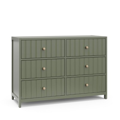 Graco Teddi 6-Drawer Double Dresser - Olive