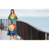 HAPPY BAY Women's Maxi Slit Dashiki Casual Caftan One Size Fire Geometric - 4 of 4
