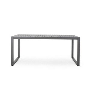 Christopher Knight Home Navan Outdoor 70" Aluminum Rectangular Dining Table - 1 of 4