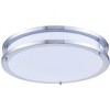 Elegant Lighting LED Surface Mount L:16 W:16 H:3 25W 1750LM 3000K frosted white & Nickel Finish Acrylic Lens - 2 of 2