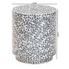 bali & pari Marilla Mother of Pearl Capiz Shell Ottoman Footstool Mosaic Black/White - 3 of 4