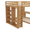 Sapphtopaz Wood Bunk Bed with Dismountable Lower Bed&Desk Versatile Bed Frame with Built-in Shelves&Wardrobe, Loft Bed for Teens - 2 of 4
