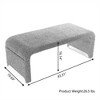 CAVINAS Boucle Fabric Ottoman Bench, Loveseat Ottoman Footstool, Bedroom Bench, Entryway Benches, Upholstered Accent Bench with Gold Metal Legs - 4 of 4
