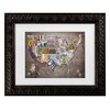 Trademark Fine Art Masters Fine Art USA License Plate Map on Metal Matted Framed Art - 2 of 4