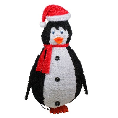 Sterling 48" Black and White Sparkling Penguin Christmas Decor