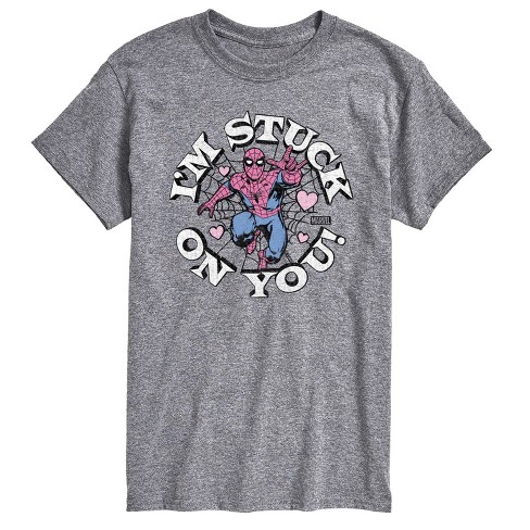 Men's - Marvel - Valentine I'm Stuck On You Short Sleeve Graphic T-Shirt - image 1 of 3