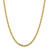 Black Bow Jewelry 4.25mm 14k Yellow Gold Hollow Rope Chain Necklace - 2 of 4