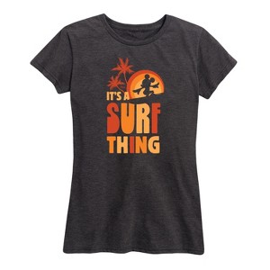 Women's - Disney - It's A Surf Thing Short Sleeve Graphic T-Shirt - 1 of 4