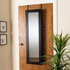 Richelle Wood Hanging Jewelry Armoire with Mirror - Baxton Studio - 4 of 4